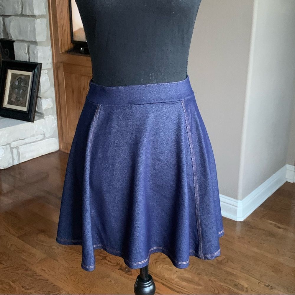 H&M Denim Micro Mini Skirt